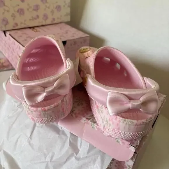 LoveShackFancy X Crocs Pink Classic Clog Pink Milk - Picture 2 of 3